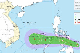 Áp thấp nhiệt đới xuất hiện gần Biển Đông