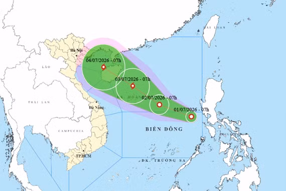 Xuất hiện áp thấp nhiệt đới trên Biển Đông, gió giật cấp 8