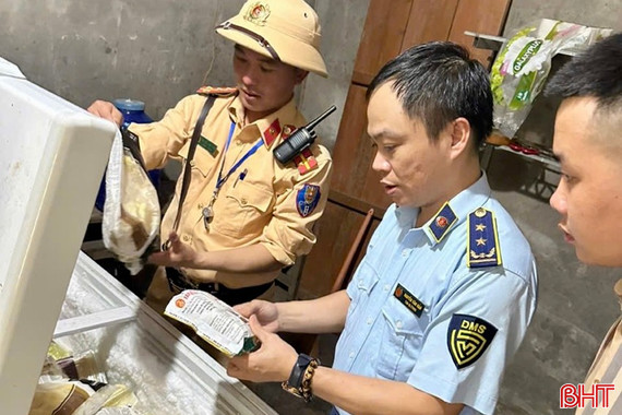 Khi lực lượng CSGT Hà Tĩnh tham gia ngăn chặn thực phẩm “bẩn”