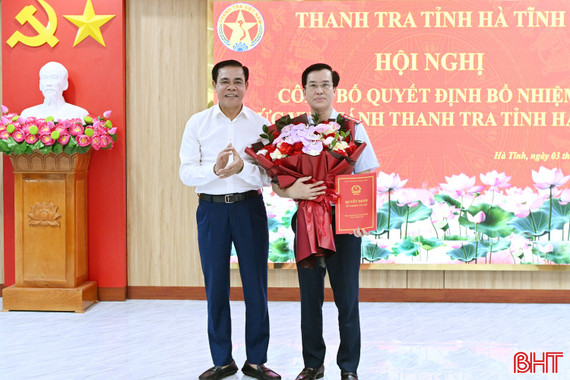 Công bố quyết định bổ nhiệm Chánh Thanh tra tỉnh Hà Tĩnh