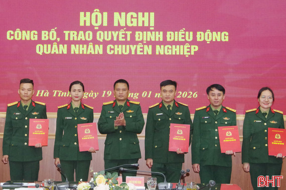 Hà Tĩnh điều động hơn 100 quân nhân chuyên nghiệp về ban CHQS xã, phường