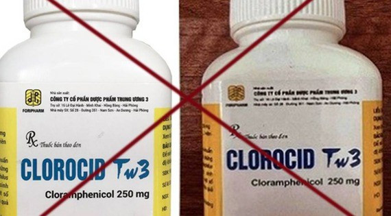 Bộ Y tế cảnh báo thuốc Clorocid TW3 bị làm giả