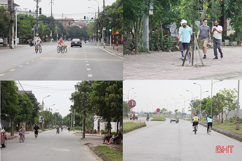 Điểm công cộng vắng vẻ, người dân Hà Tĩnh “tràn” ra đường đi thể dục