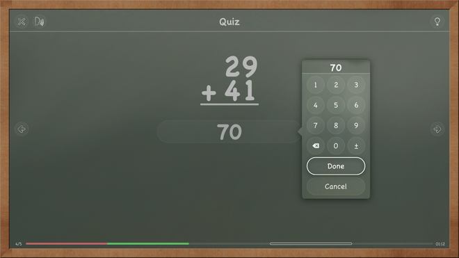 Trò chơi liên kết phép tính với kết quả đúng trong Mathboard. Ảnh: Chụp màn hình. 5 ứng dụng công nghệ giúp ích cho người khuyết tật trong cuộc sống