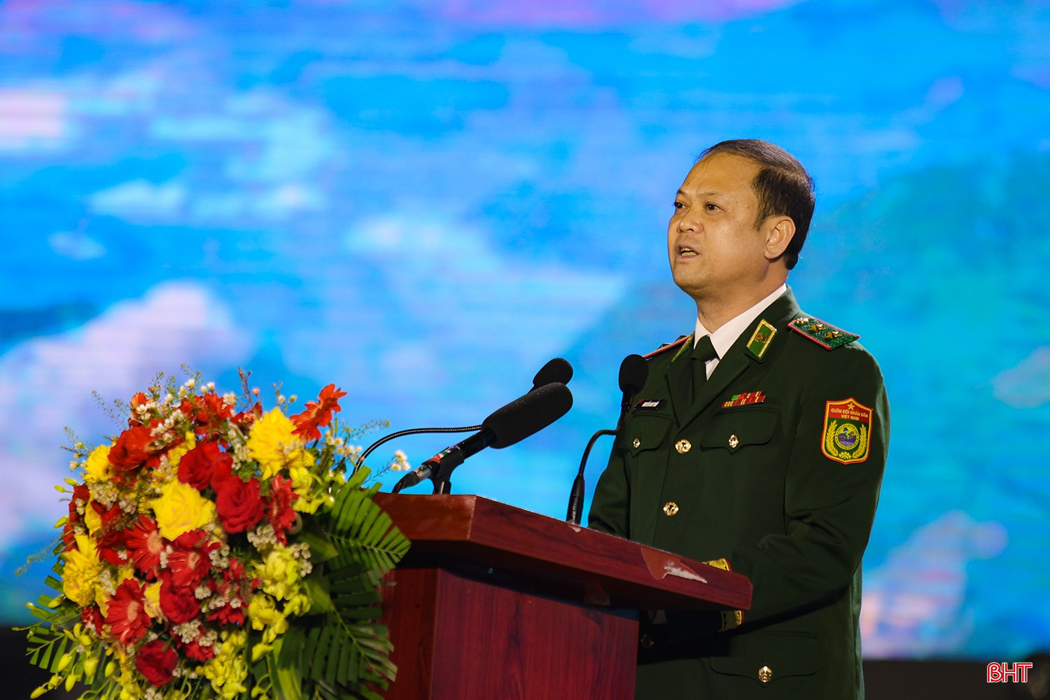 Trung tướng Nguyễn Anh Tuấn - Bí thư Đảng ủy, Chính ủy BĐBP Việt Nam phát biểu khai mạc.