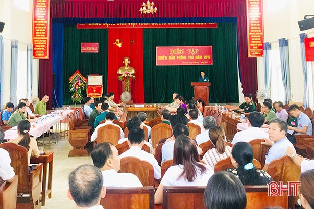 Hương Sơn khai mạc điểm diễn tập chiến đấu phòng thủ xã năm 2019