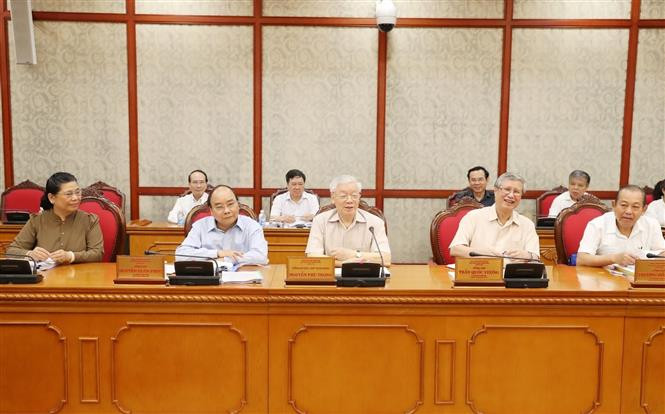 Tổng Bí thư, Chủ tịch nước Nguyễn Phú Trọng chủ trì họp Bộ Chính trị