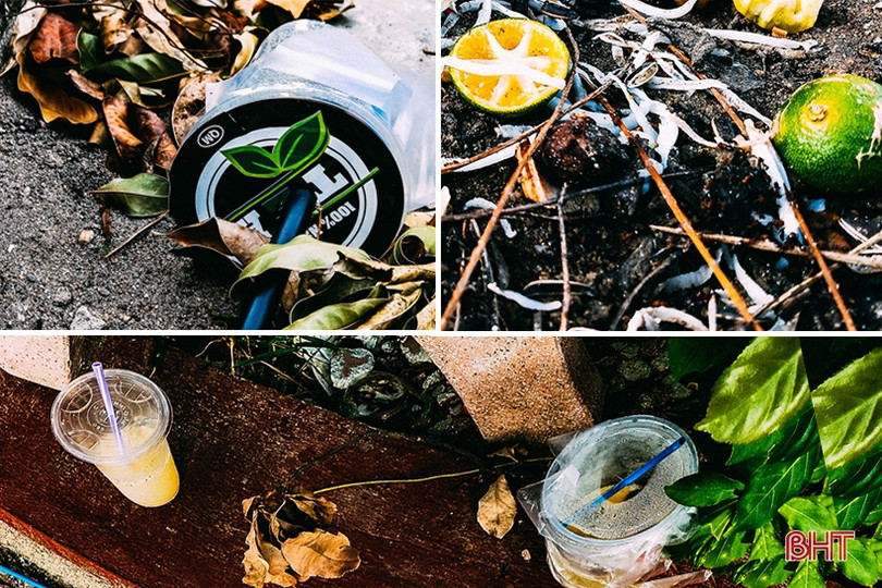 Những hình ảnh nhếch nhác, phản cảm ở quảng trường huyện Đức Thọ