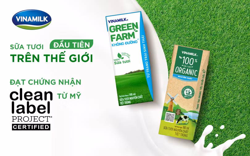 Sữa tươi đầu tiên trên thế giới đạt chứng nhận của tổ chức Clean Label Project thuộc “Nhà Vinamilk”