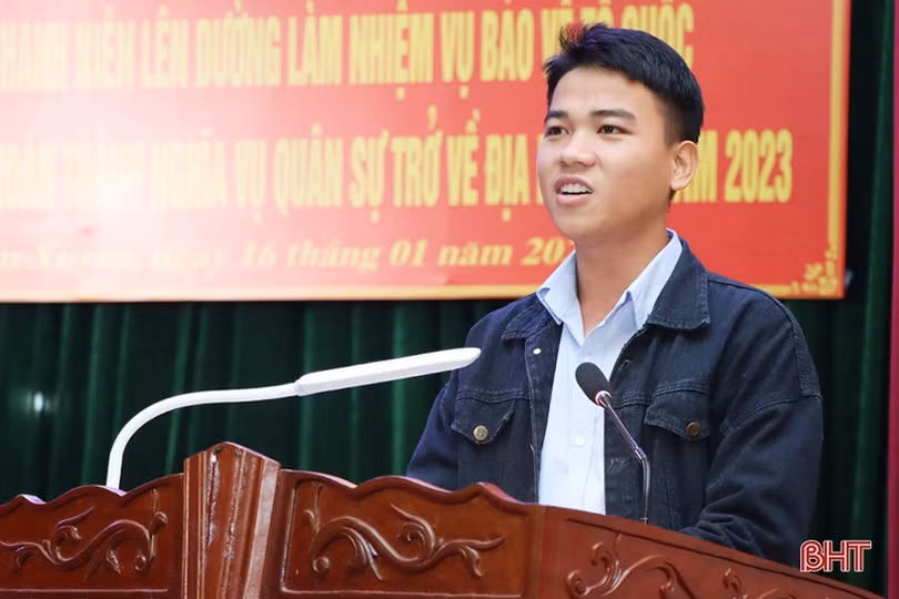 Cẩm Xuyên gặp mặt thanh niên lên đường làm nhiệm vụ bảo vệ Tổ quốc