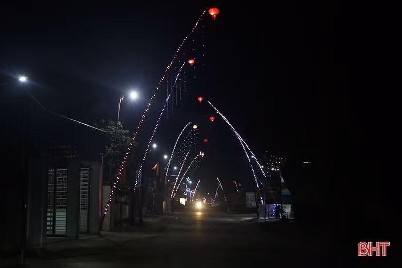 Chiêm ngưỡng những cung đường nêu lung linh ngày tết ở Hà Tĩnh