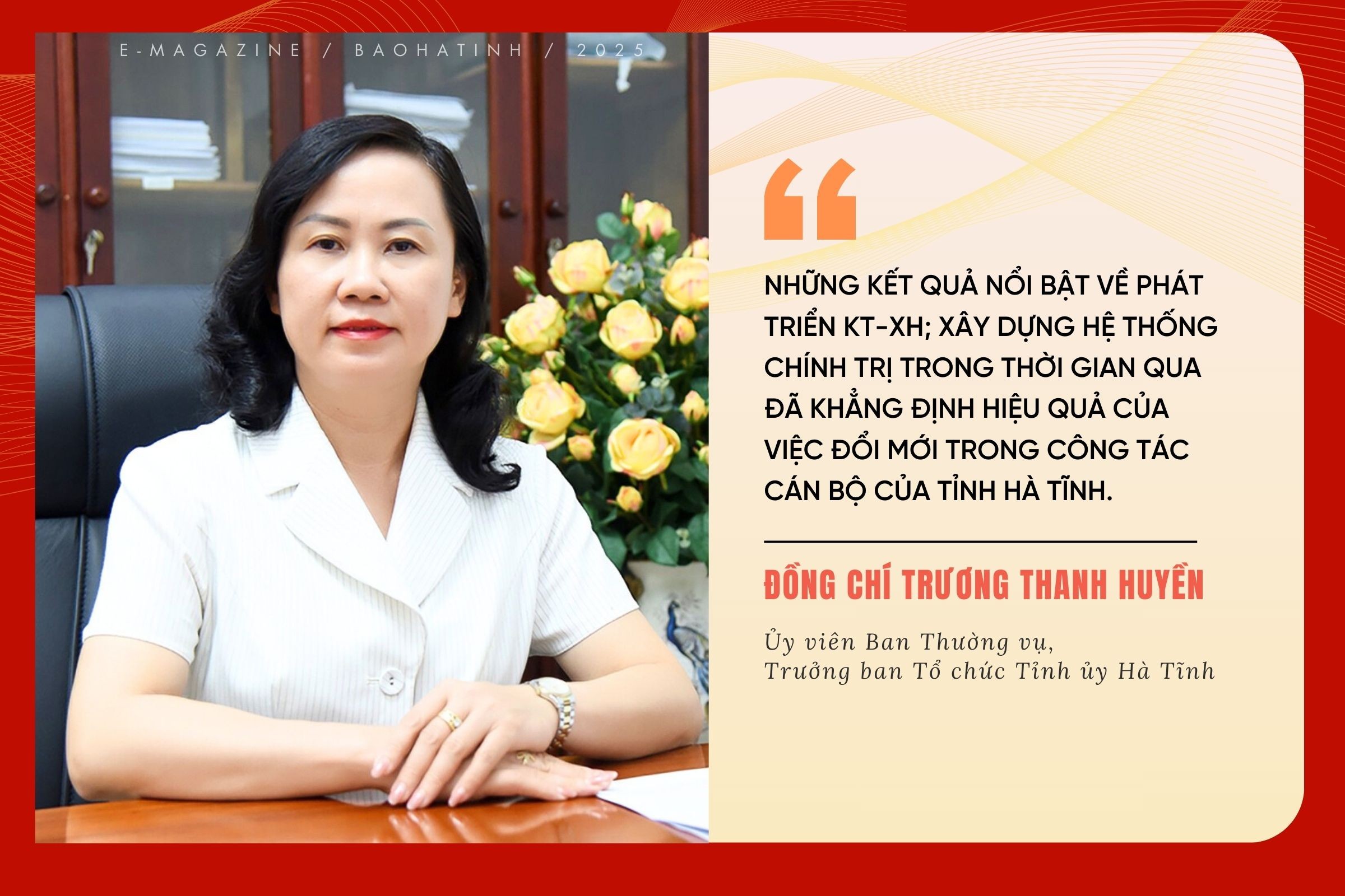 Đồng chí Trương Thanh Huyền - Ủy viên Ban Thường vụ, Trưởng ban Tổ chức Tỉnh ủy. trich-2.jpg