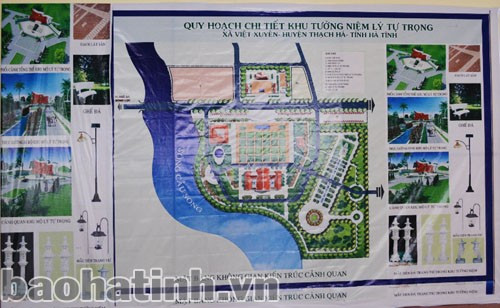 Phối cảnh Quy hoạch chi tiết khu tưởng niệm Lý Tự Trọng (xã Việt Xuyên-Thạch Hà).