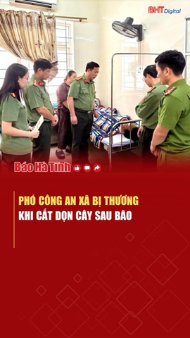 Phó công an xã ở Hà Tĩnh bị thương khi cắt dọn cây sau bão