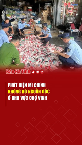 Phát hiện mì chính không rõ nguồn gốc ở khu vực chợ Vinh ‏