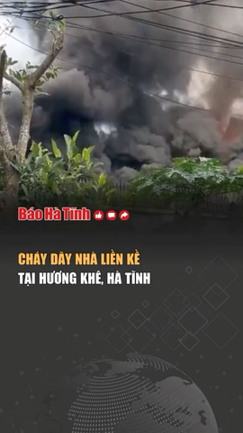 Cháy nhà gỗ 3 gian ở Hương Khê