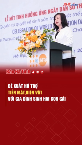 Đề xuất hỗ trợ tiền mặt, hiện vật với gia đình sinh hai con gái