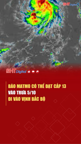 Bão Matmo mạnh lên cấp 13, đi vào Vịnh Bắc Bộ