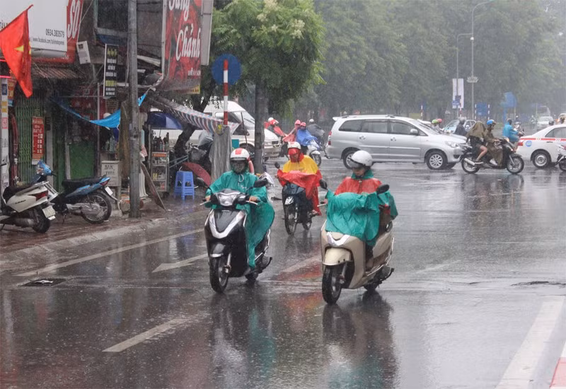 Không khí lạnh tràn về, Hà Tĩnh có nơi mưa vừa, mưa to