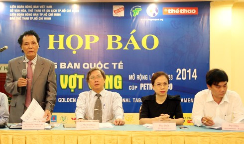 Ban tổ chức họp báo công bố giải. Ảnh: Đức Đồng.