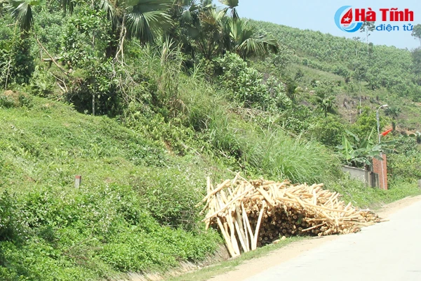 nguy co mat an toan giao thong do tap ket keo ven duong o ha tinh