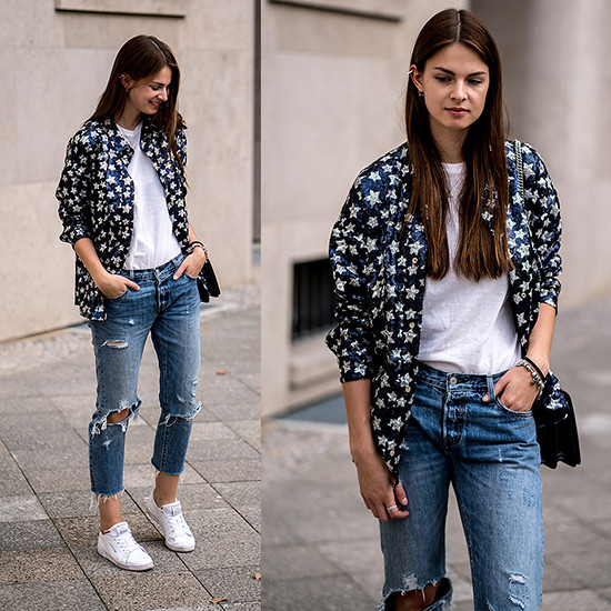 phoi trang phuc dep cung kieu ao thun don gian