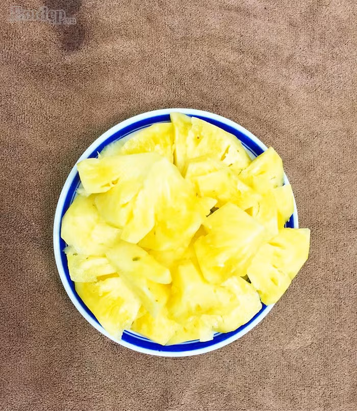 la mieng hao com voi thit heo sot dua thom ngon ngot thit an mai van them