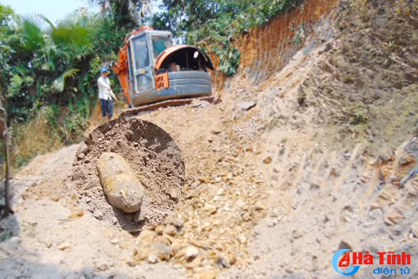 dao dat cai tao vuon phat hien qua bom 80kg