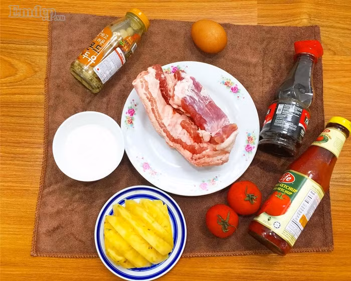 la mieng hao com voi thit heo sot dua thom ngon ngot thit an mai van them