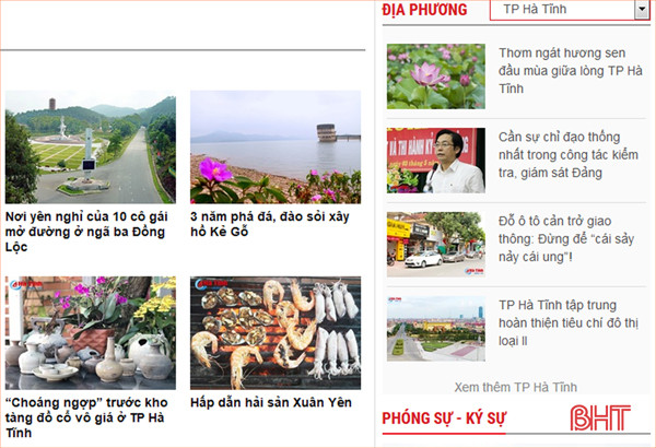 bao ha tinh dien tu chinh thuc ra mat giao dien moi