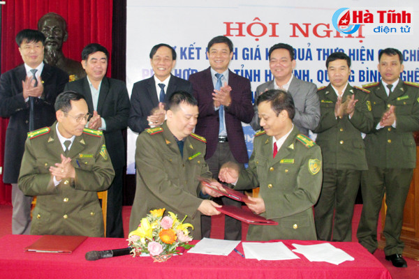 ha tinh nghe an quang binh ky ket phoi hop bao ve rung giap ranh