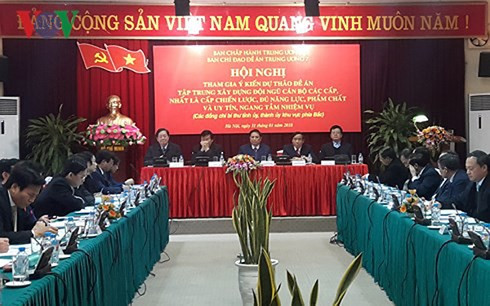Bí thư Tỉnh ủy, Thành ủy khu vực phía Bắc tham gia góp ý Đề án Trung ương 7 (khóa XII) về công tác cán bộ. chuan bi de an trinh hoi nghi trung uong 7 bai ban than trong cong phu