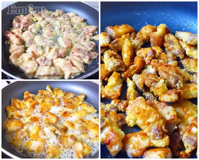 la mieng hao com voi thit heo sot dua thom ngon ngot thit an mai van them