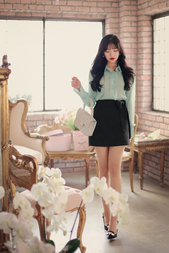 ton net thanh lich cung tong xanh diu mat