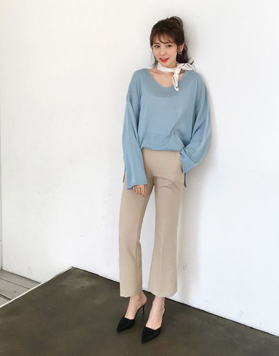 ton net thanh lich cung tong xanh diu mat