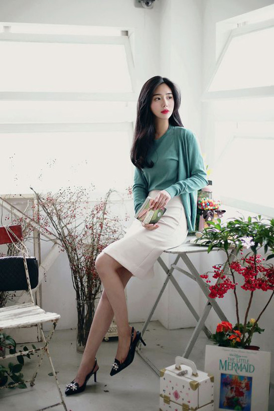 ton net thanh lich cung tong xanh diu mat