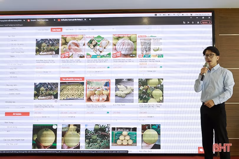 Hướng dẫn kỹ năng bán hàng trên sàn thương mại điện tử cho 160 thanh niên Hà Tĩnh