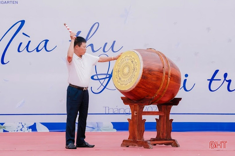 Hơn 500 học sinh Trường Mầm non Trung Kiên vui khai giảng năm học mới