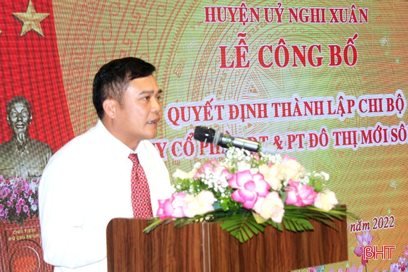 Công bố thành lập chi bộ Đảng trong doanh nghiệp ở Nghi Xuân