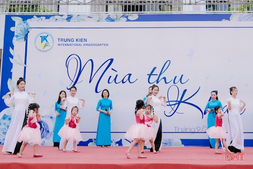 Hơn 500 học sinh Trường Mầm non Trung Kiên vui khai giảng năm học mới