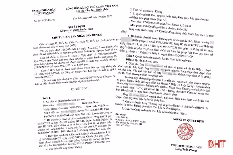 Hà Tĩnh: Xử phạt trên 34 triệu đồng 2 trường hợp vi phạm nồng độ cồn