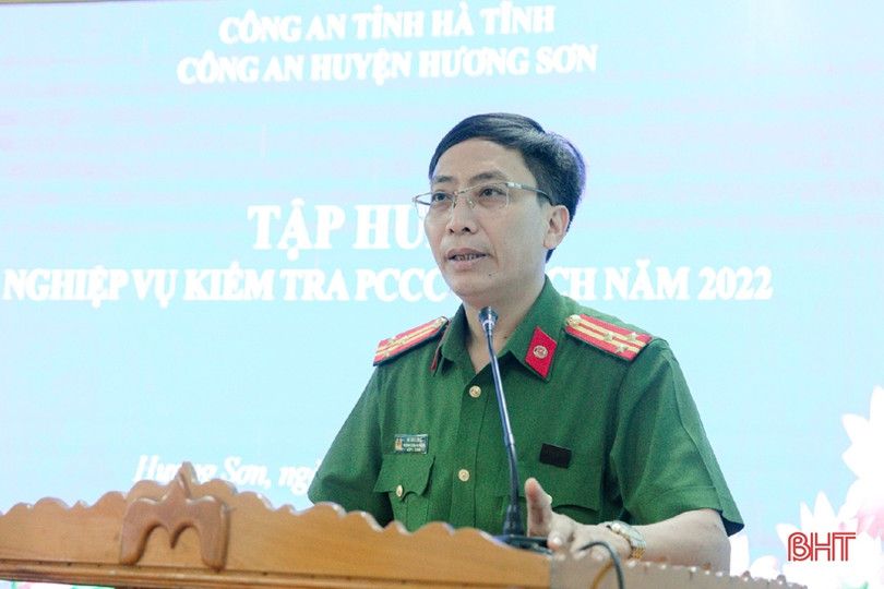 Nâng cao kỹ năng nghiệp vụ PCCC cho lực lượng công an huyện Hương Sơn
