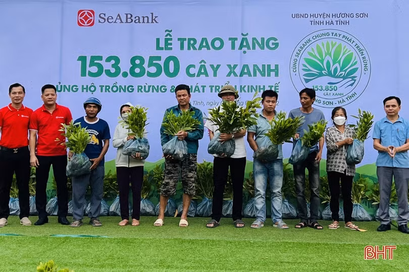 SeABank trao tặng gần 154.000 cây keo giống cho huyện Hương Sơn
