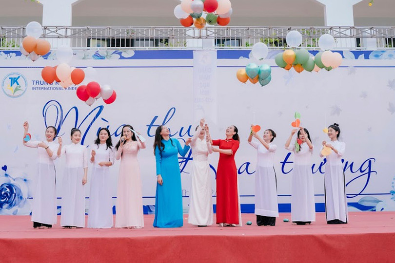 Hơn 500 học sinh Trường Mầm non Trung Kiên vui khai giảng năm học mới