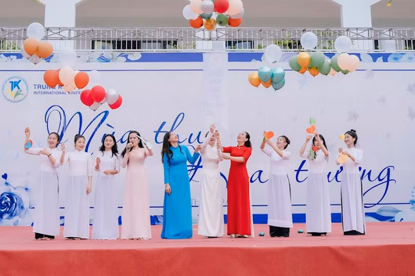 Hơn 500 học sinh Trường Mầm non Trung Kiên vui khai giảng năm học mới