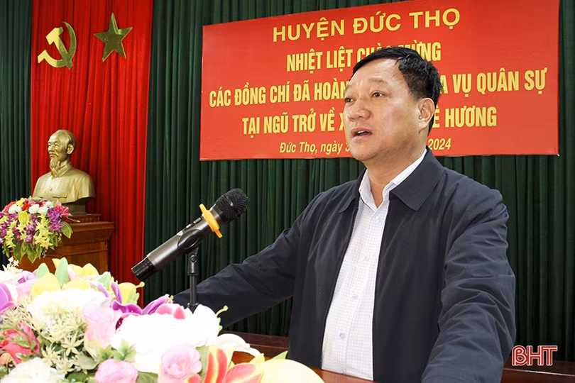 Đức Thọ gặp mặt quân nhân hoàn thành nghĩa vụ quân sự trở về địa phương