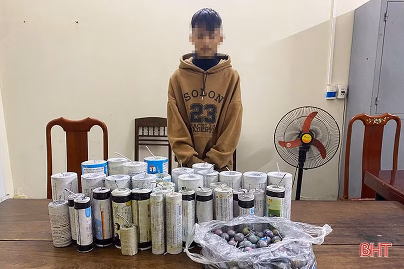 Một thanh niên ở Lộc Hà bị xử lý hình sự vì sản xuất pháo