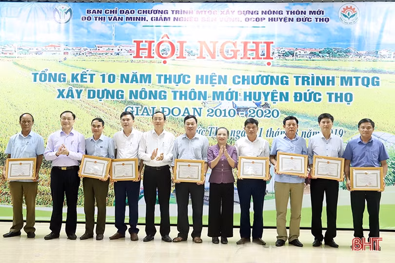Đức Thọ đạt kết quả toàn diện sau 10 năm xây dựng nông thôn mới