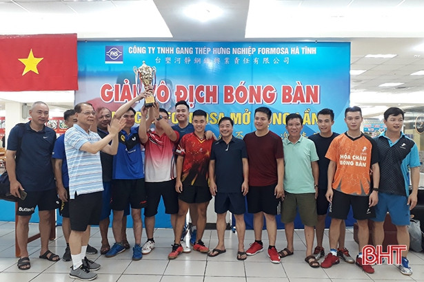 CLB Bóng bàn Hà Tĩnh vô địch Cúp Formosa mở rộng lần thứ III