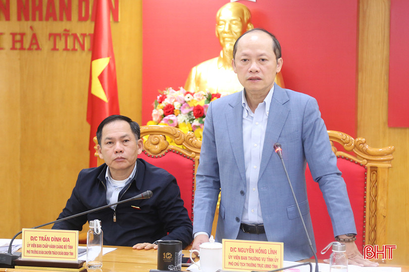 Phó Chủ tịch Thường trực UBND tỉnh Nguyễn Hồng Lĩnh phát biểu tại cuộc làm việc IMG_5132.JPG